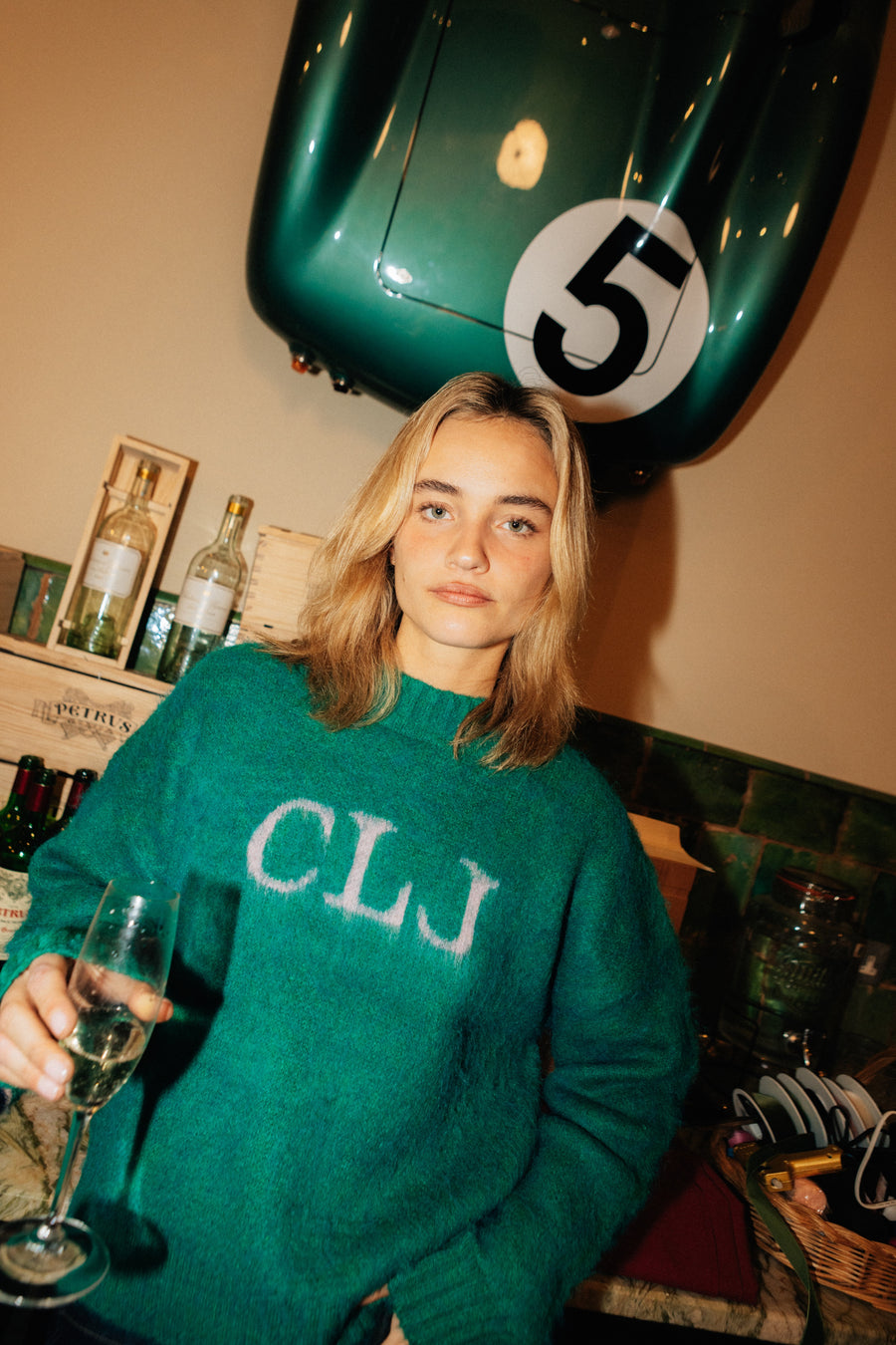 Green & Pink Club Jumper