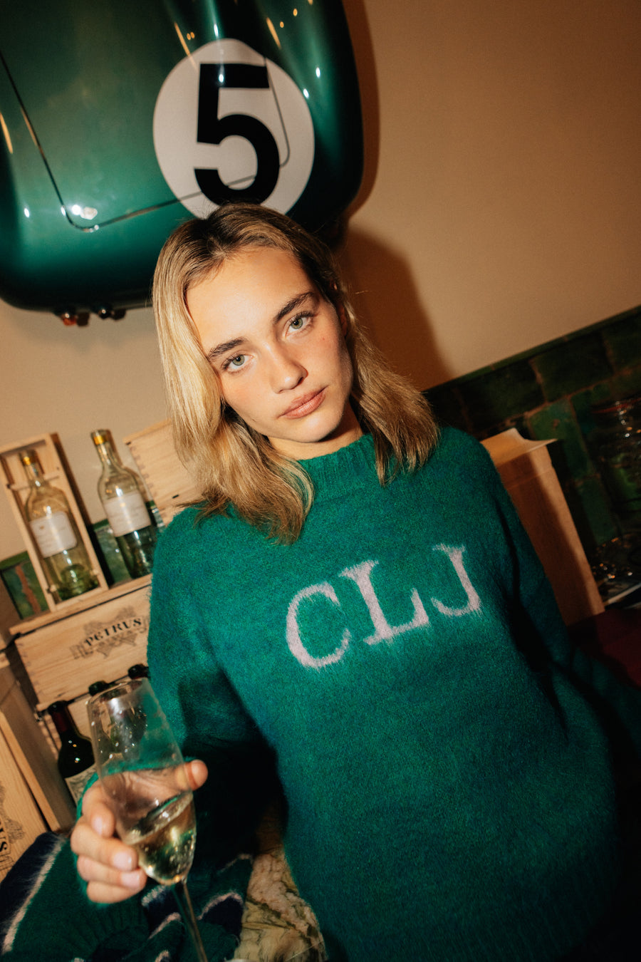 Green & Pink Club Jumper