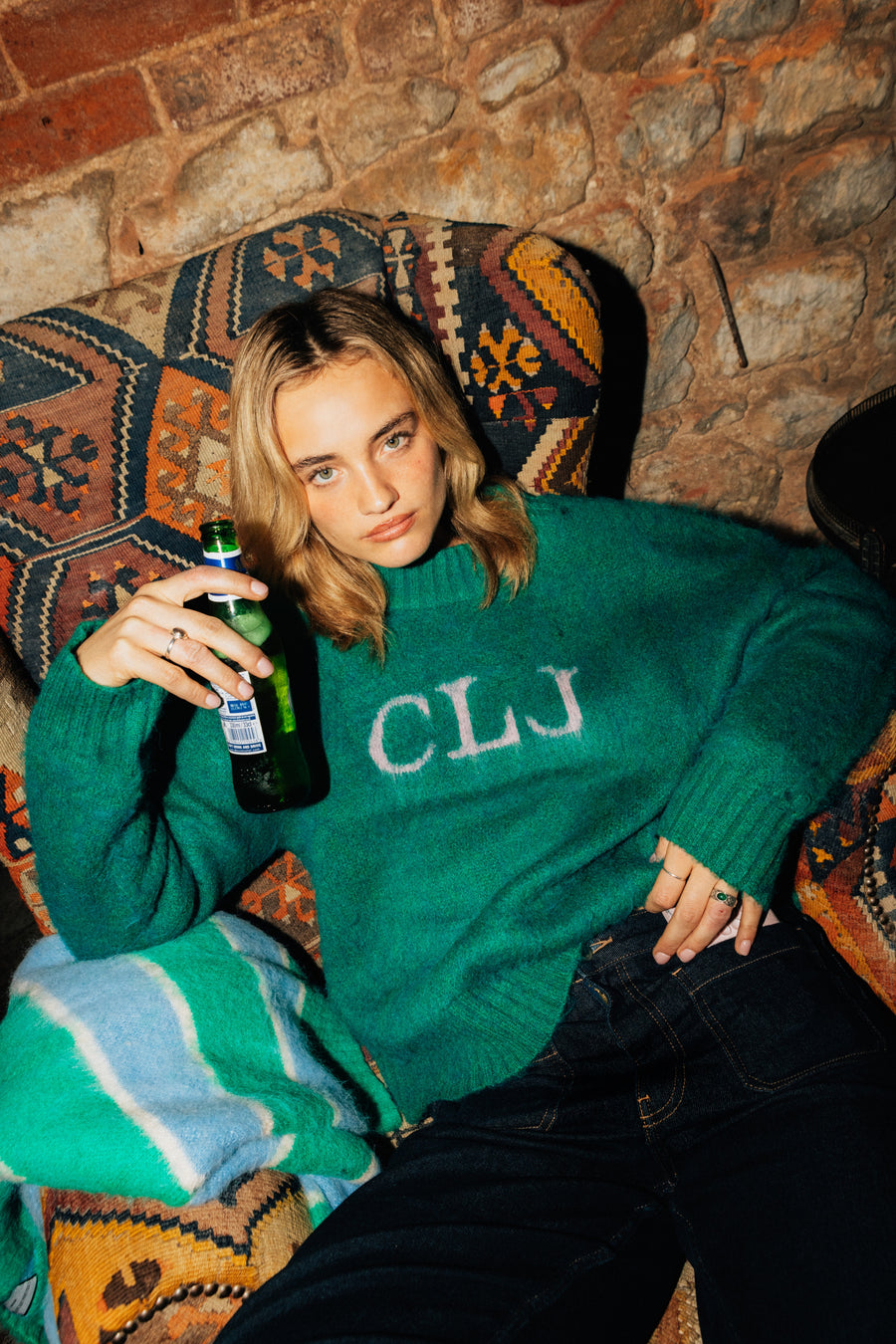 Green & Pink Club Jumper