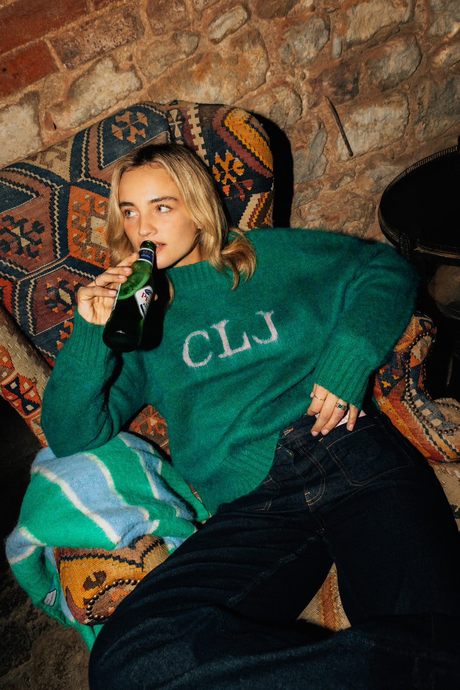 Green & Pink Club Jumper