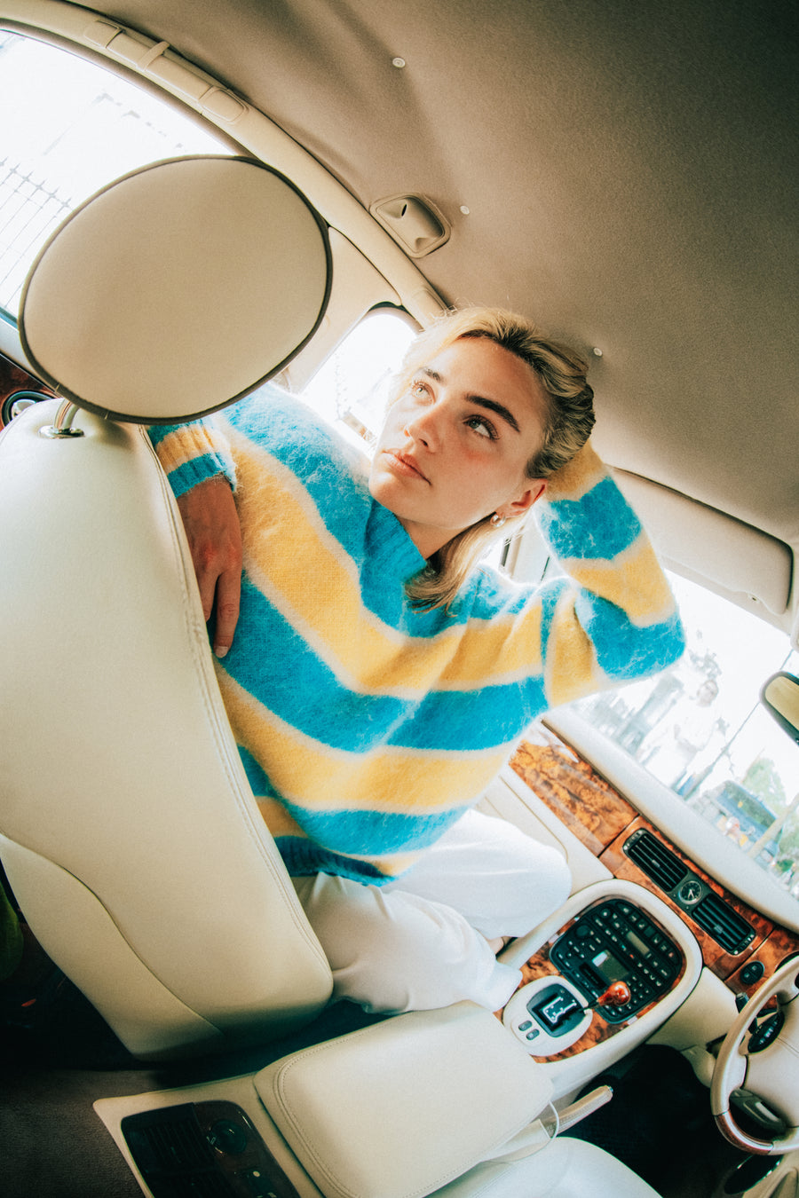 Blue & Yellow Mohair Jumper