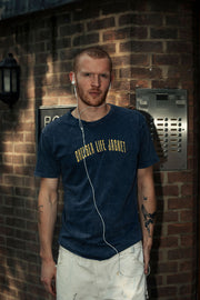 Washed Navy & Yellow T-Shirt