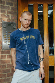 Washed Navy & Yellow T-Shirt