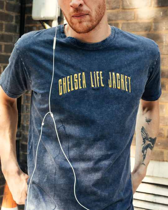 Washed Navy & Yellow T-Shirt