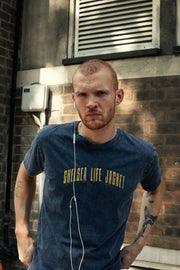 Washed Navy & Yellow T-Shirt