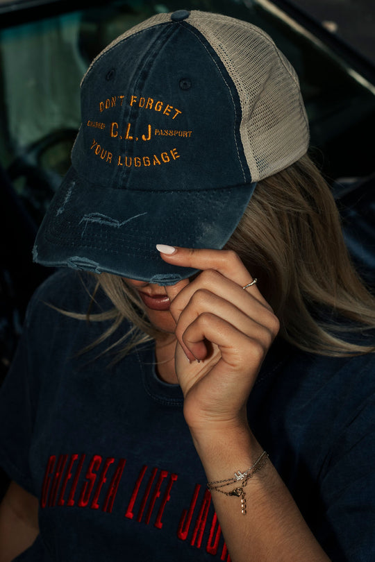 Navy Washed Cap