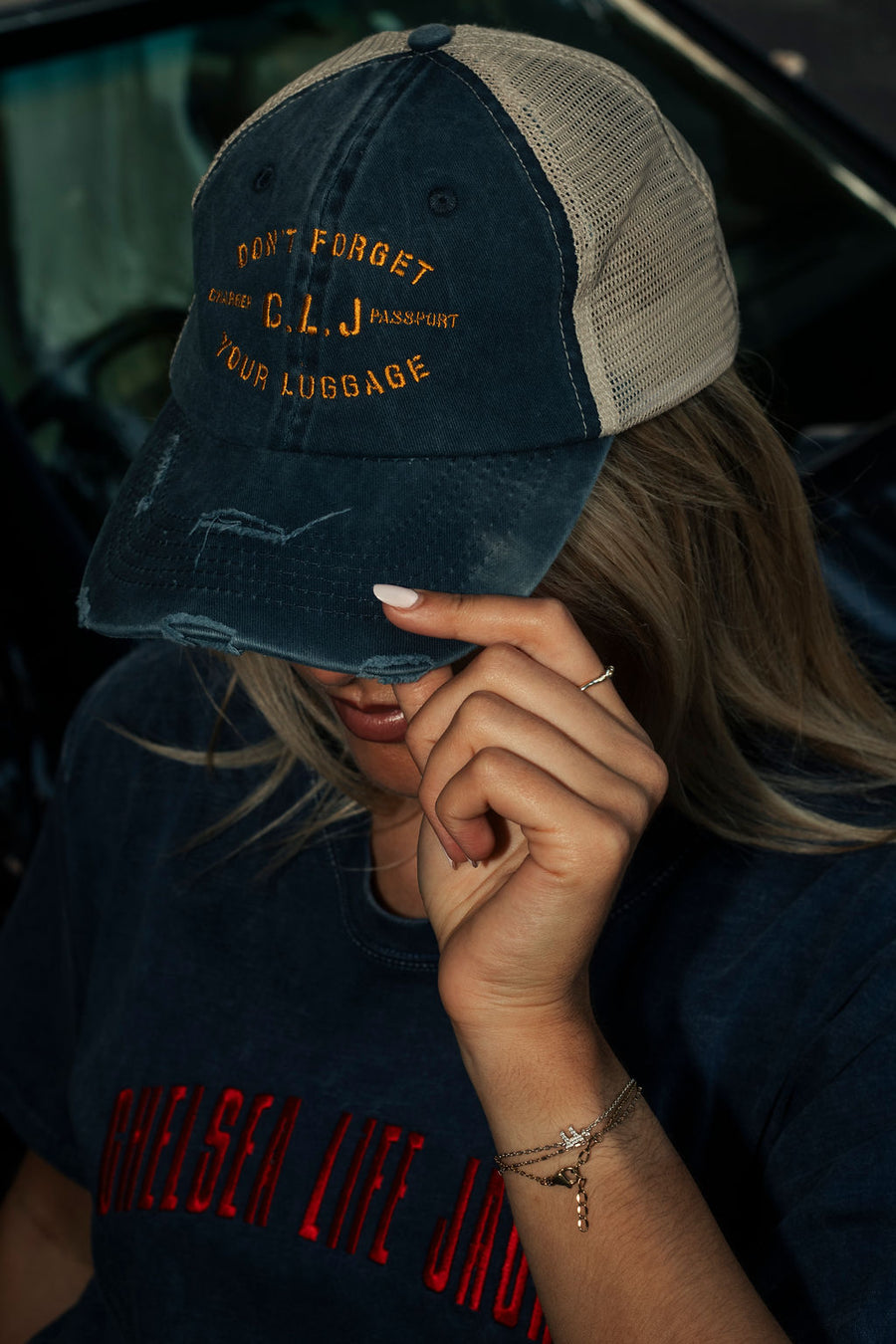 Navy Washed Cap