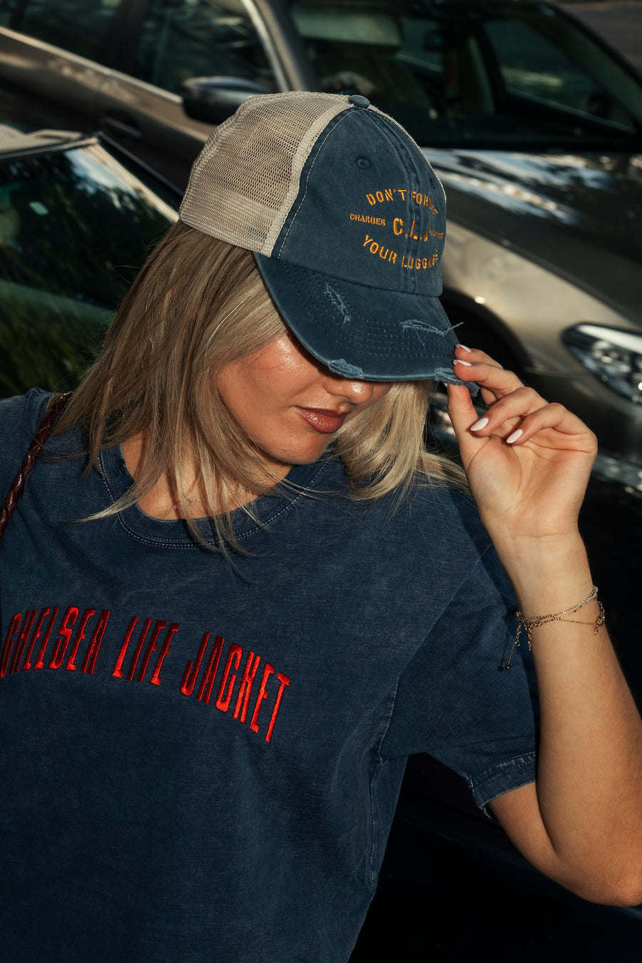 Navy Washed Cap