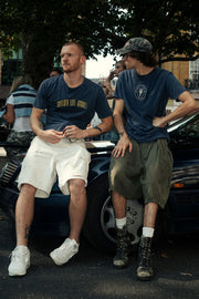 Washed Navy & Yellow T-Shirt