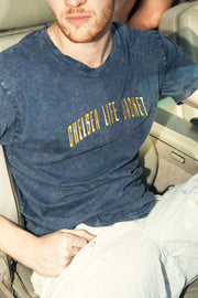 Washed Navy & Yellow T-Shirt