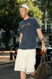 Washed Navy & Yellow T-Shirt