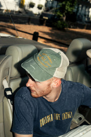 Green Washed Cap