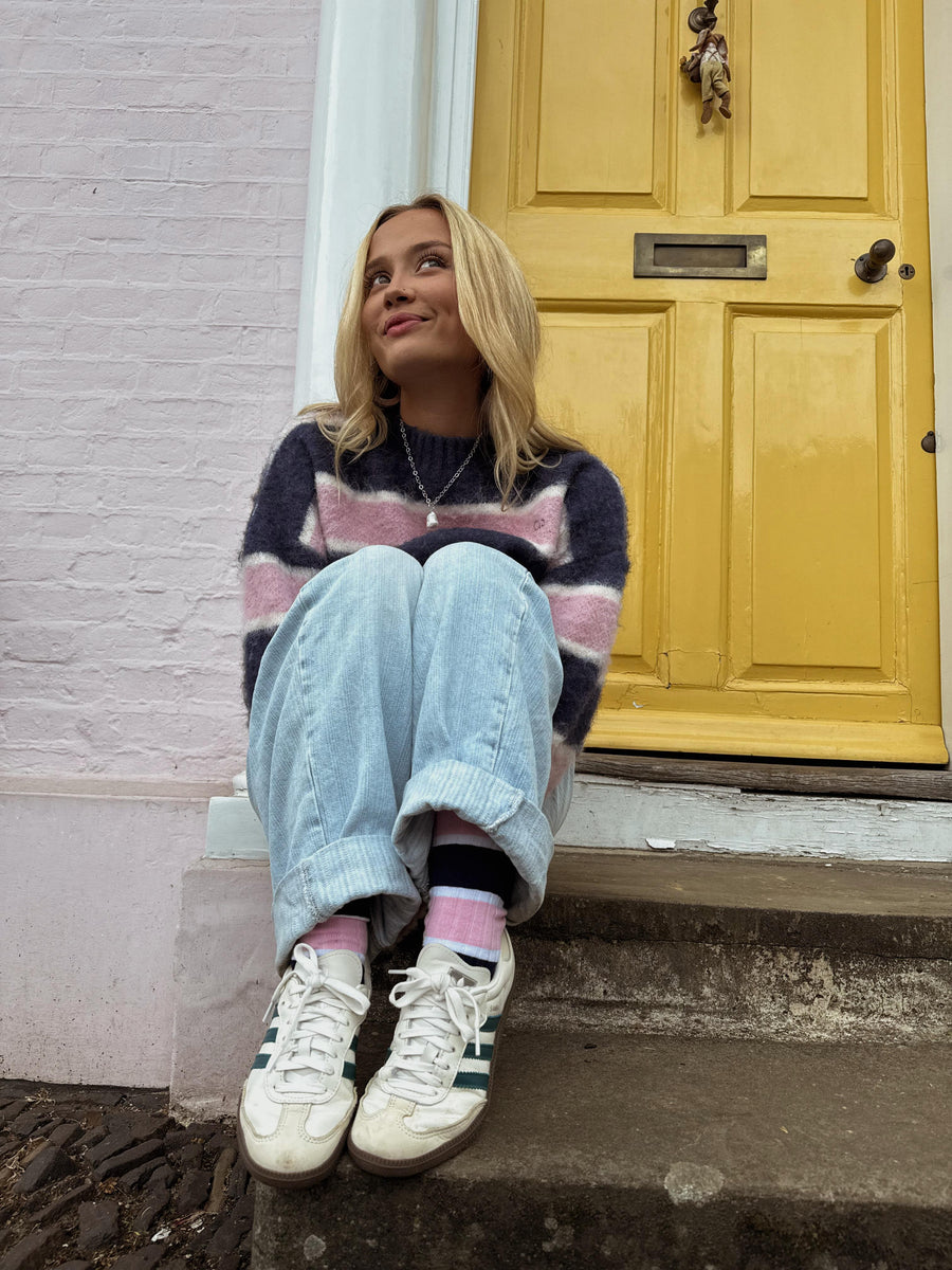 CLJ Navy & Pink Socks