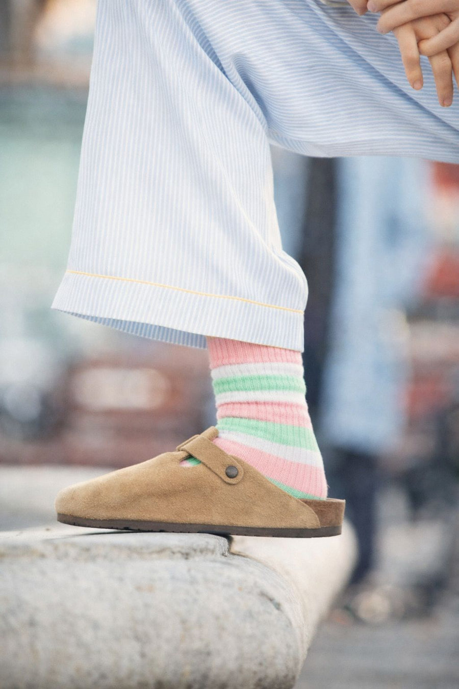 CLJ Matcha & Pink Socks